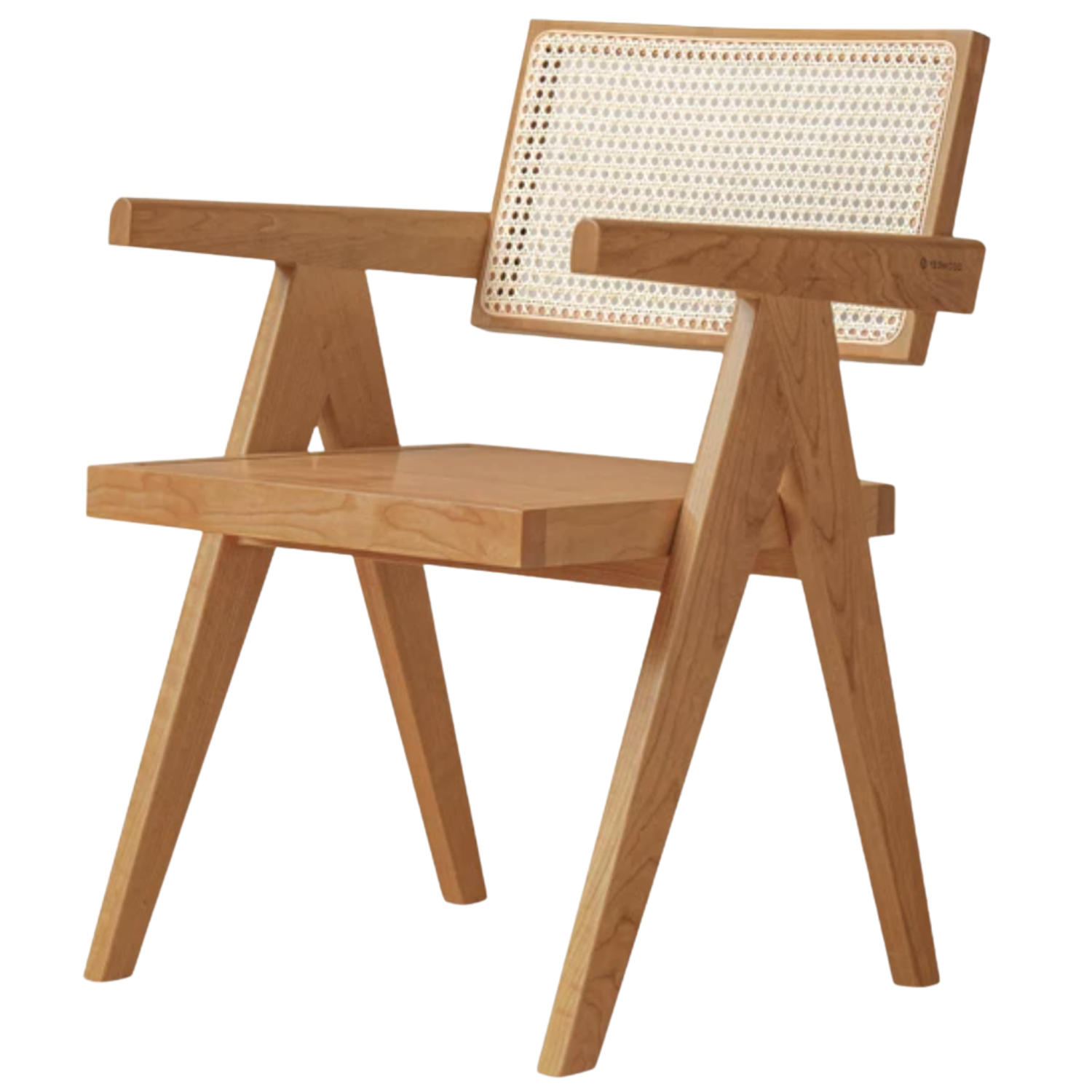 Black Walnut, Ash, Oak, Cherry Solid Wood Light Luxury Rattan Chair