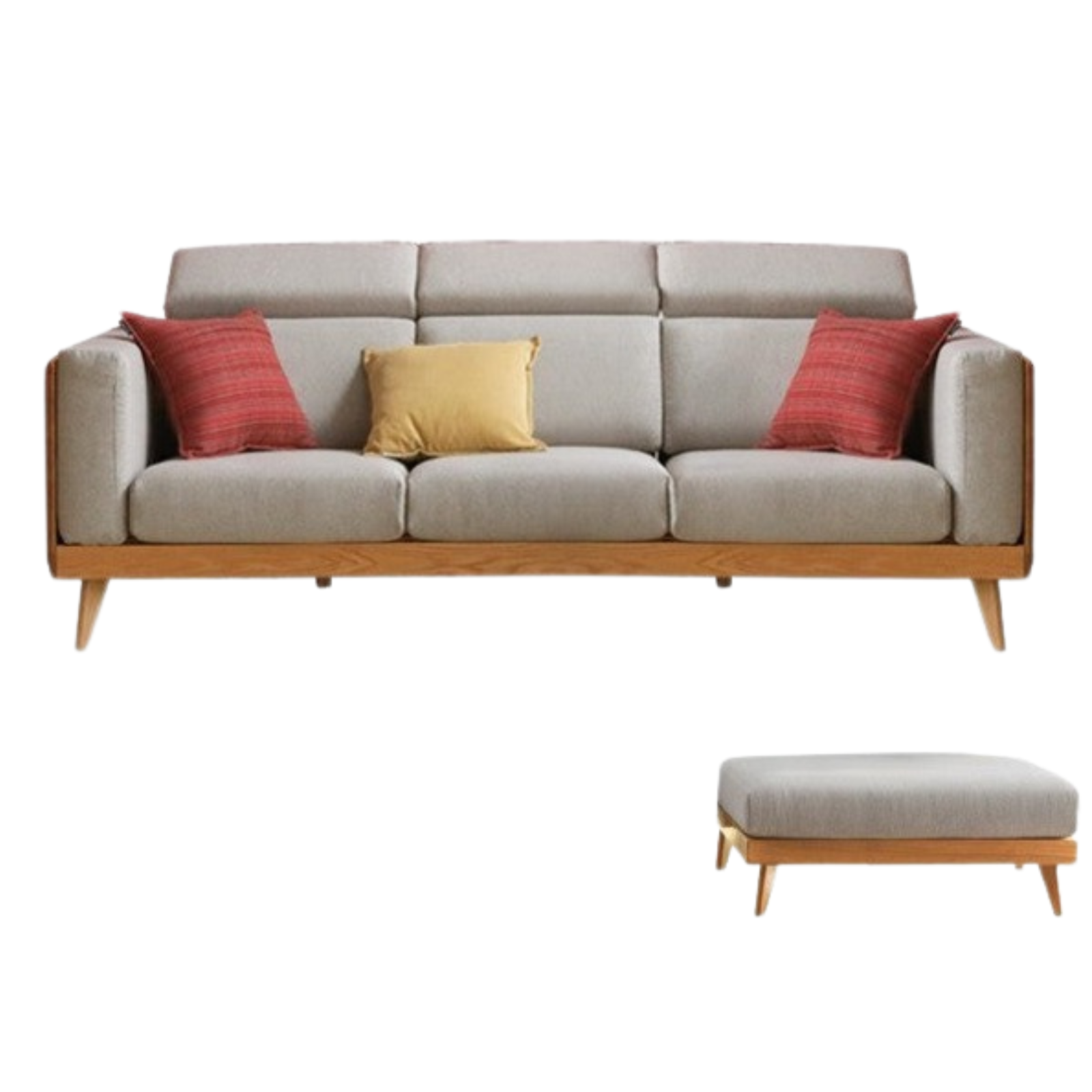 Oak solid wood modern Fabric sofa