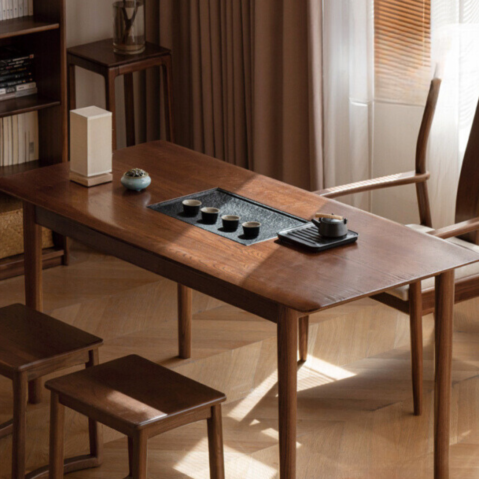 Oak solid wood modern tea table