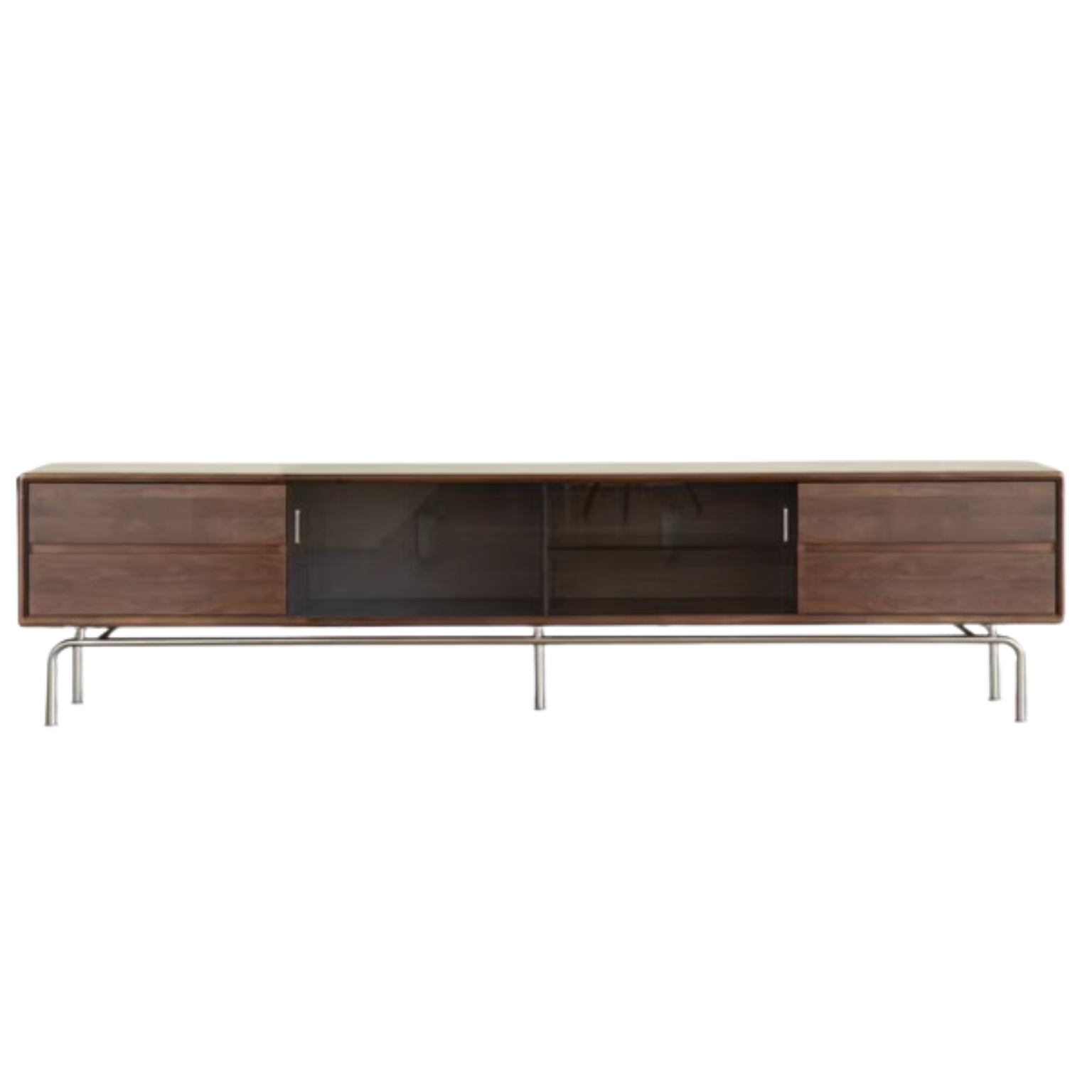 Black Walnut Solid Wood TV Cabinet Modern-