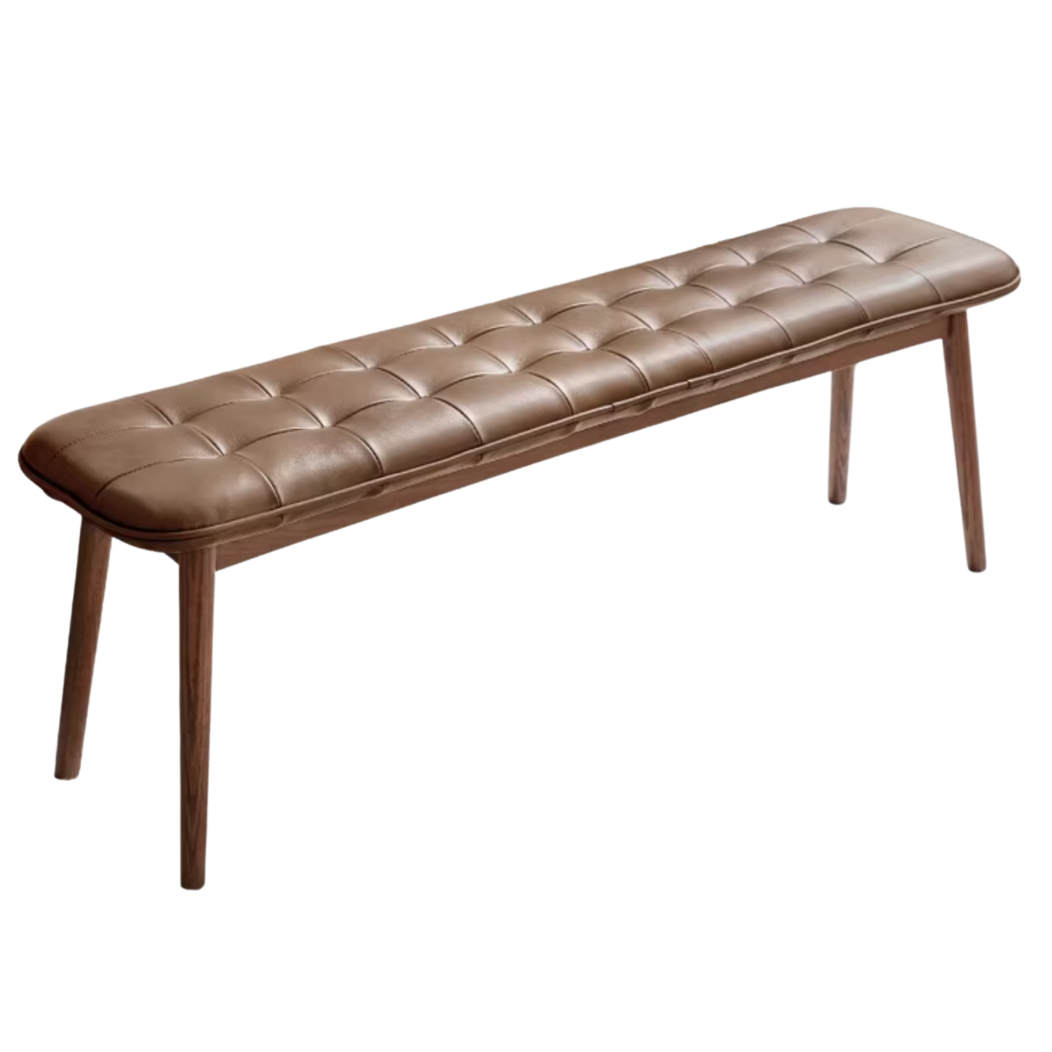 Oak, Ash Solid Wood Premium Genuine Leather Bench