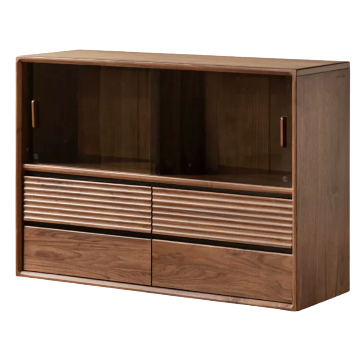 Sandalwood, Oak, Black Walnut, White Ash Solid Wood Light Luxury Style Module Bookcase