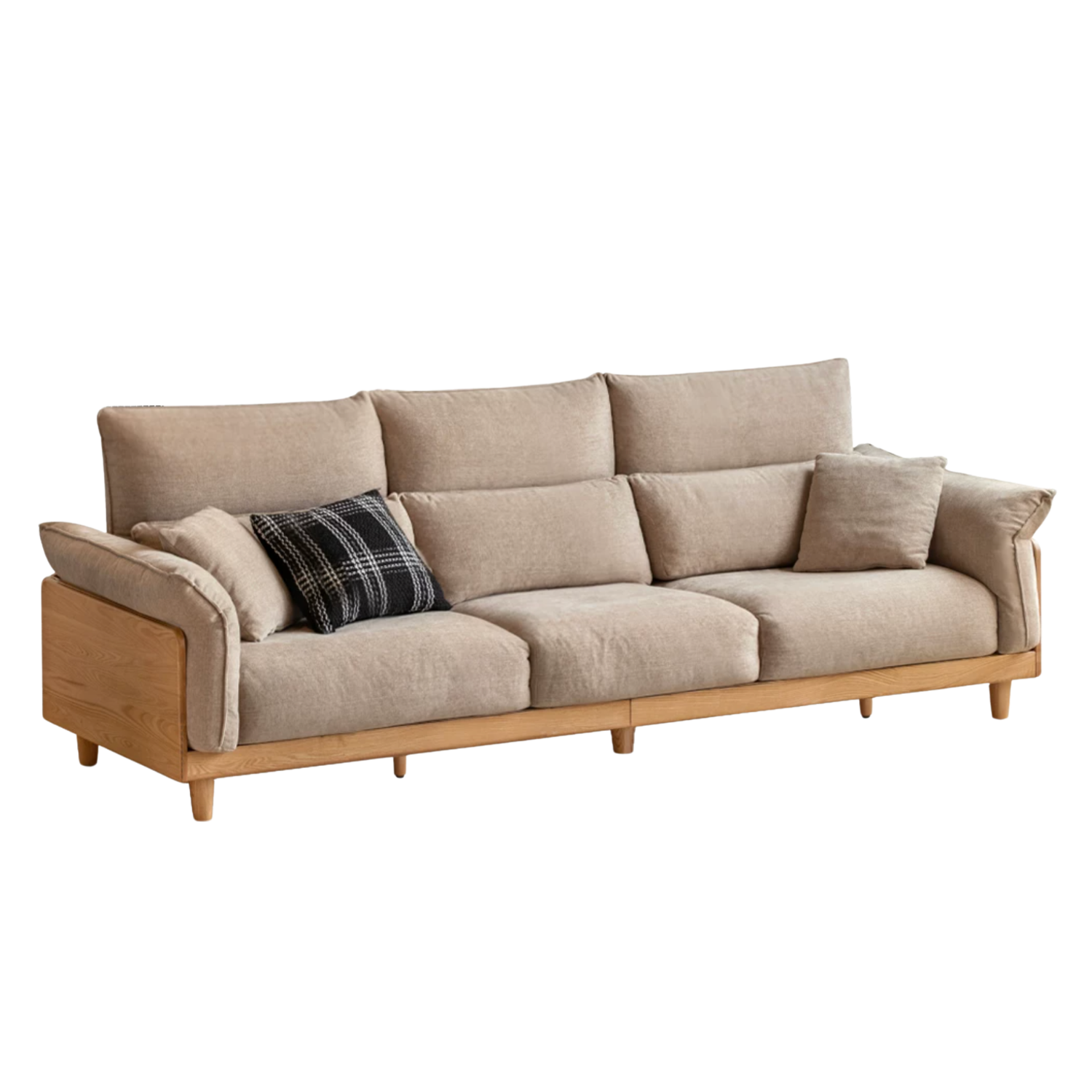 Oak, Ash Solid Wood high-back sofa