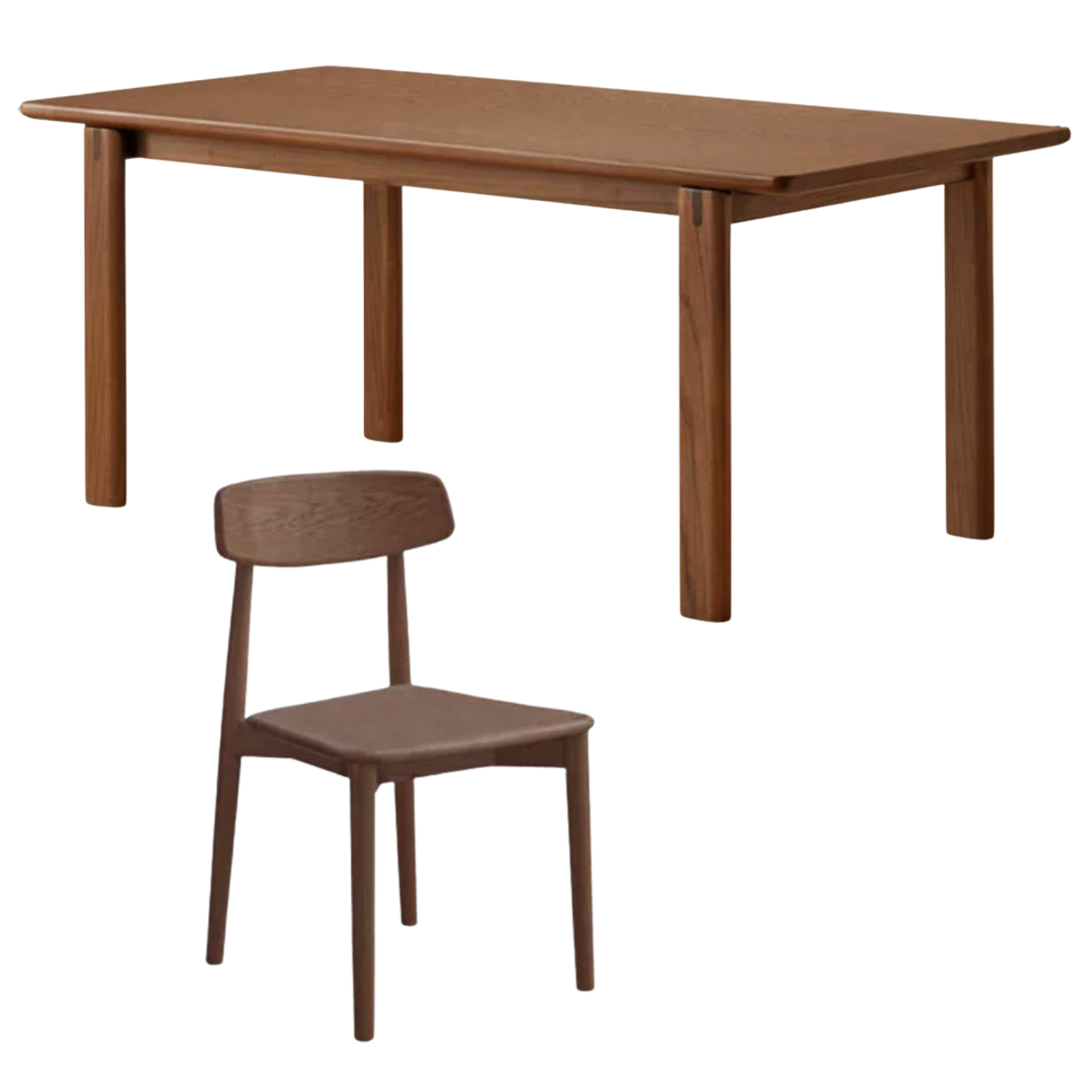 Black Walnut, Oak Solid Wood Large Board Dining Table