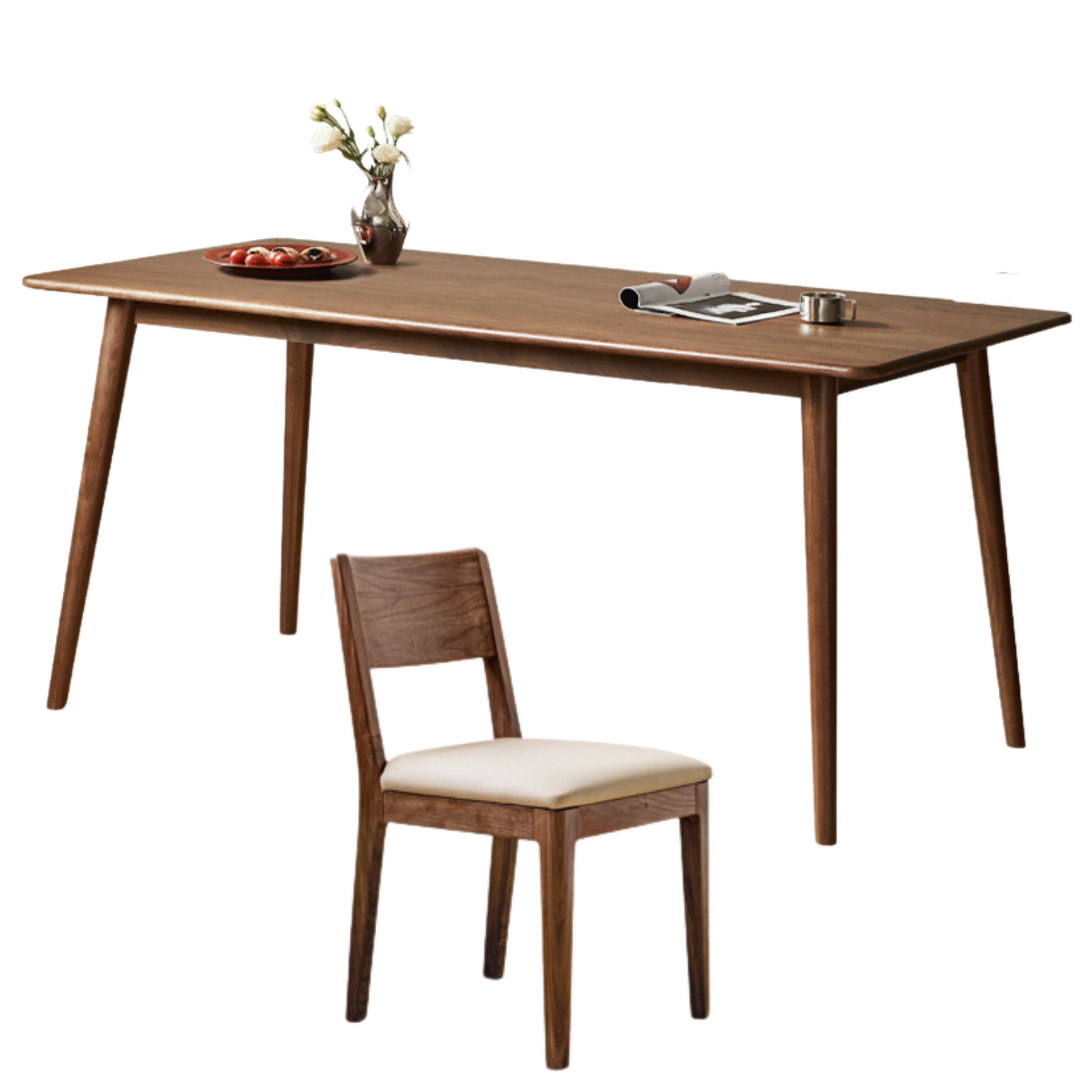 Black Walnut Solid Wood  Dining Table ,