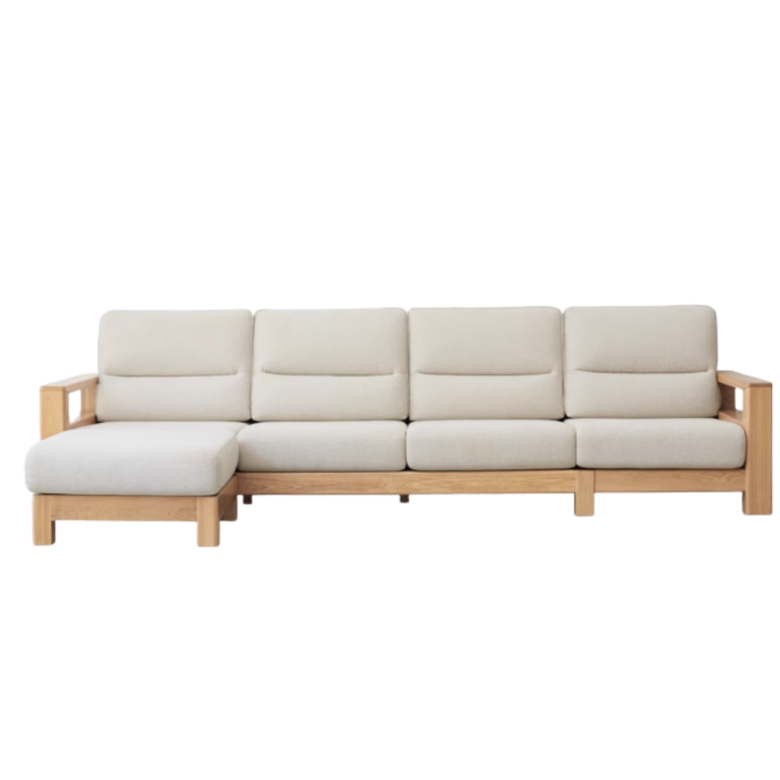 Ash Solid Wood Corner Sofa