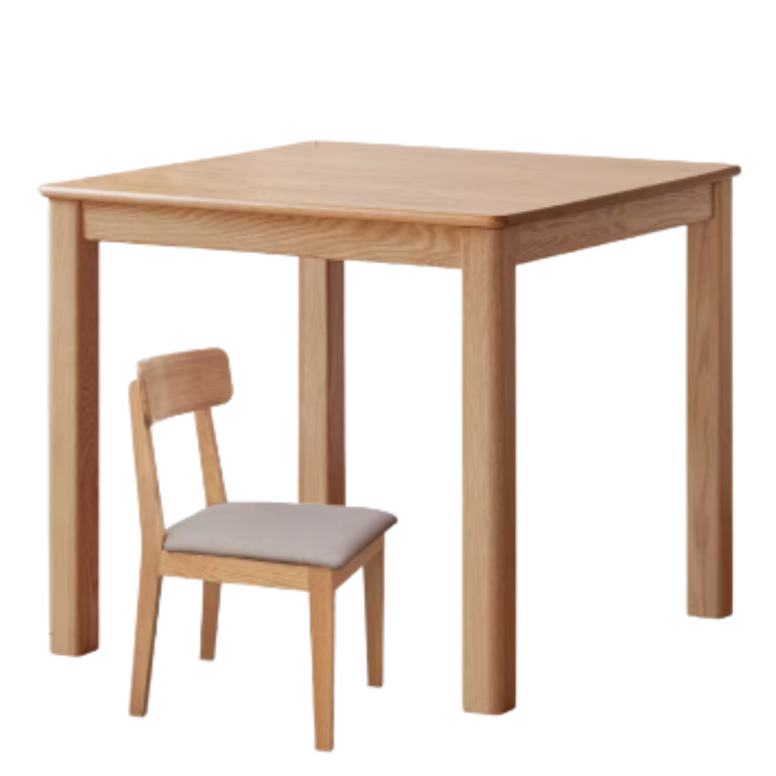 Oak solid wood square modern dining table