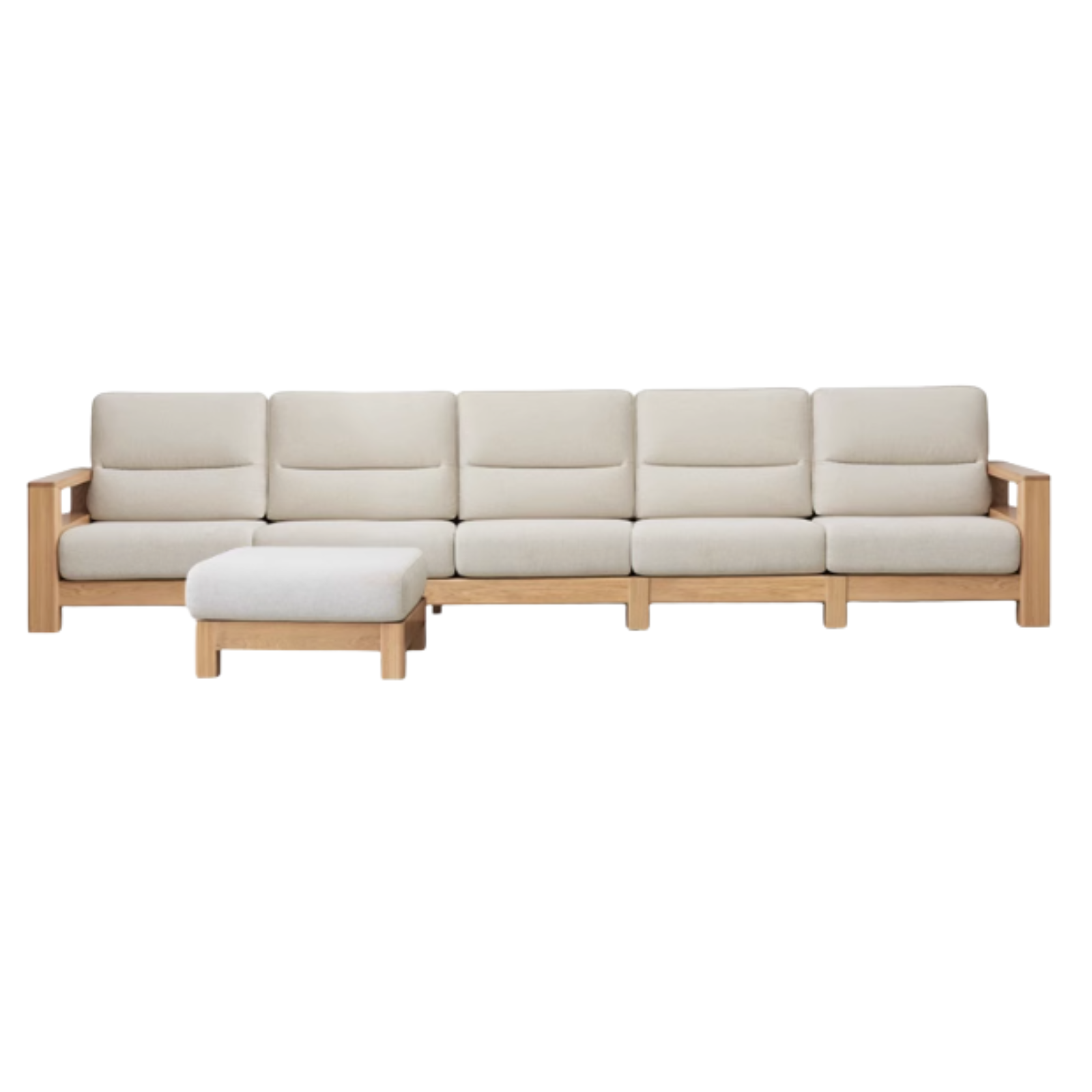 Ash Solid Wood Corner Sofa