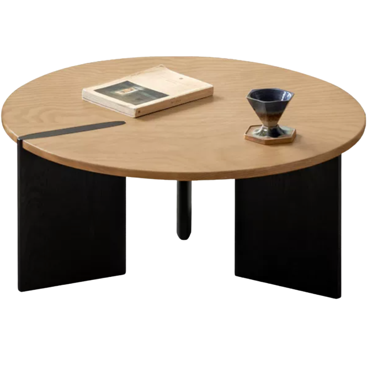 Ash Solid Wood Wabi Sabi Style Creative Coffee Table