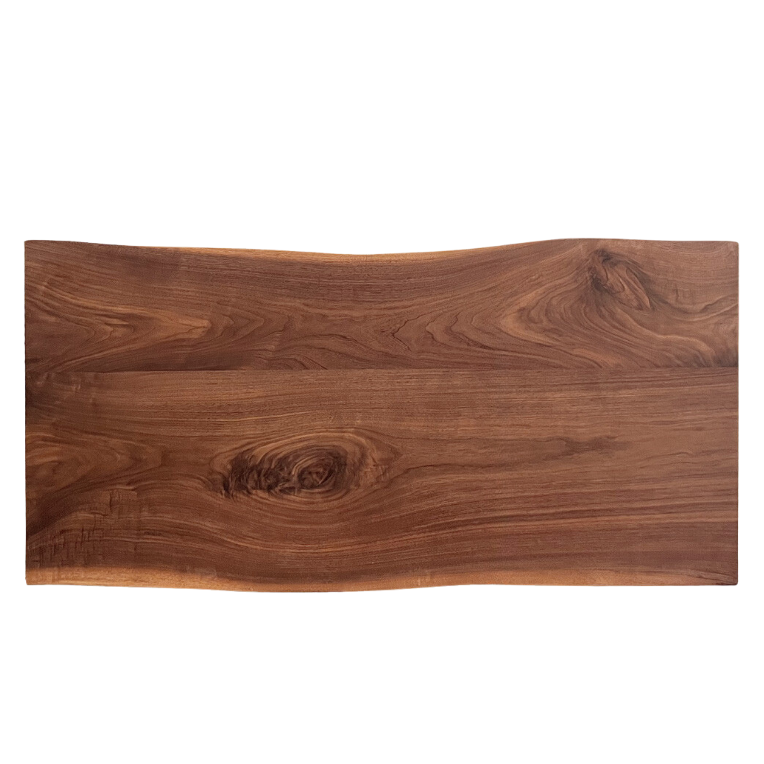 Black walnut solid wood natural edge large board dining table,