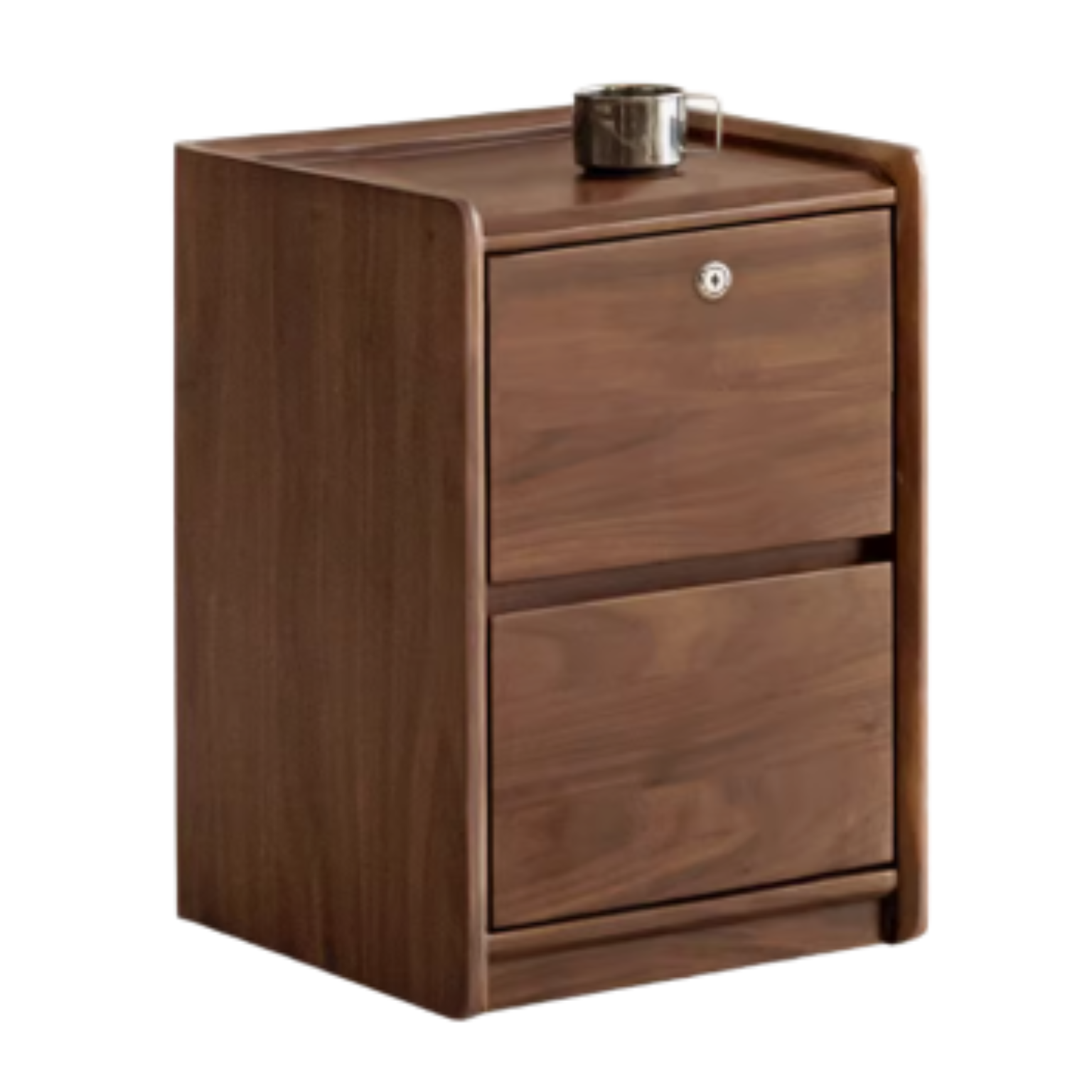Sandalwood, Black Walnut Solid Wood Nightstand