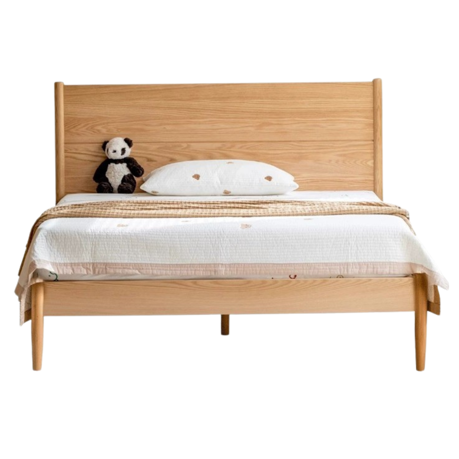 Beech, Oak Solid Wood Children's Soft Single Bed