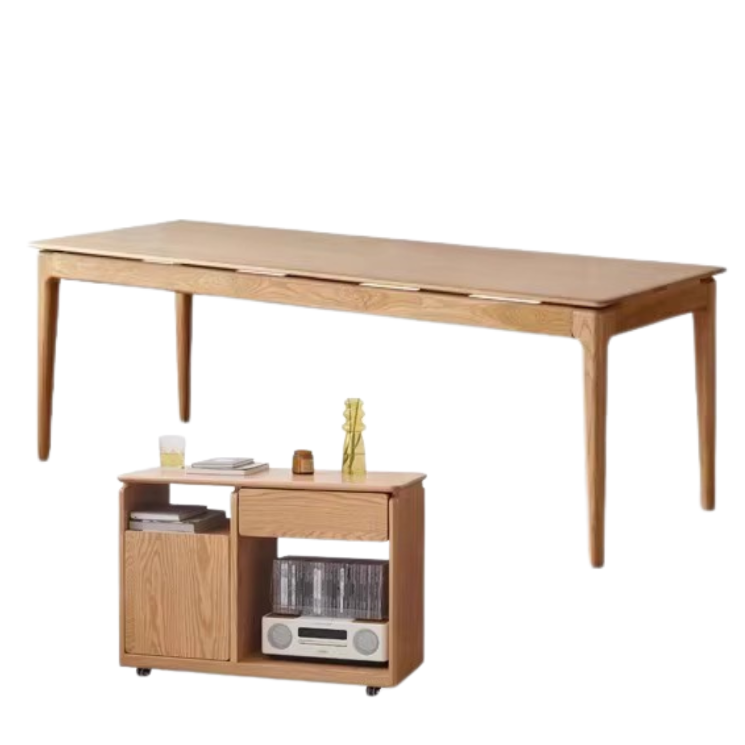 Ash Solid Wood Large Nordic Office Desk