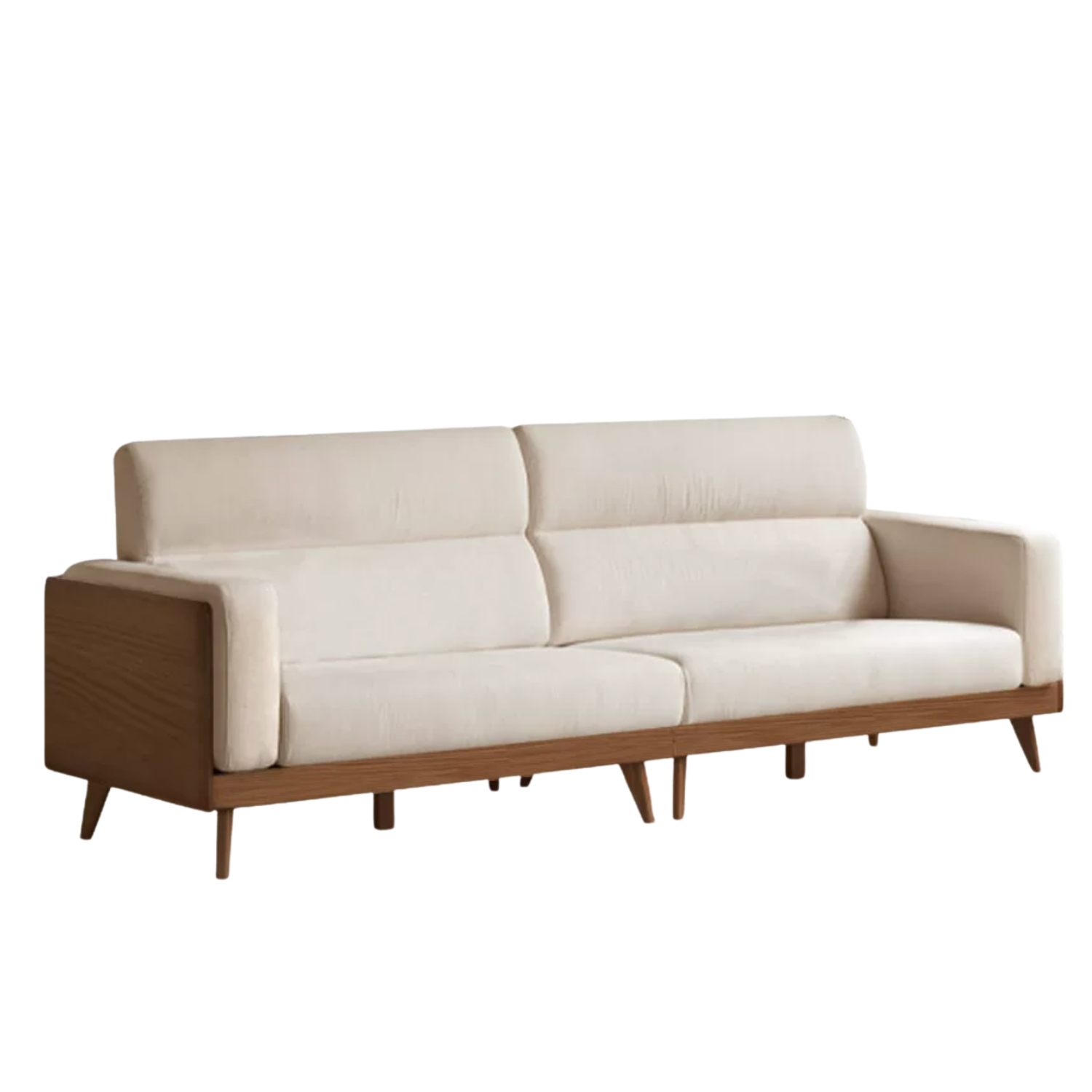 Black Walnut, Oak, Ash Solid Wood fabric sofa high back