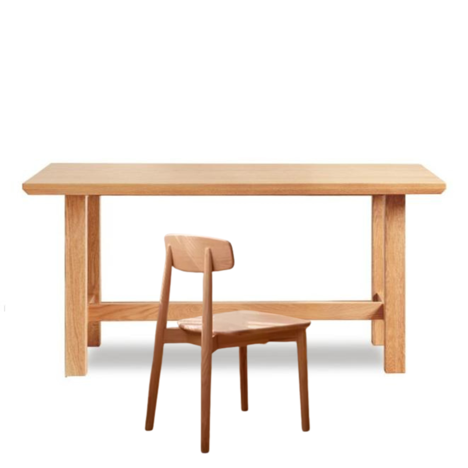 Cherry solid wood rectangular dining table