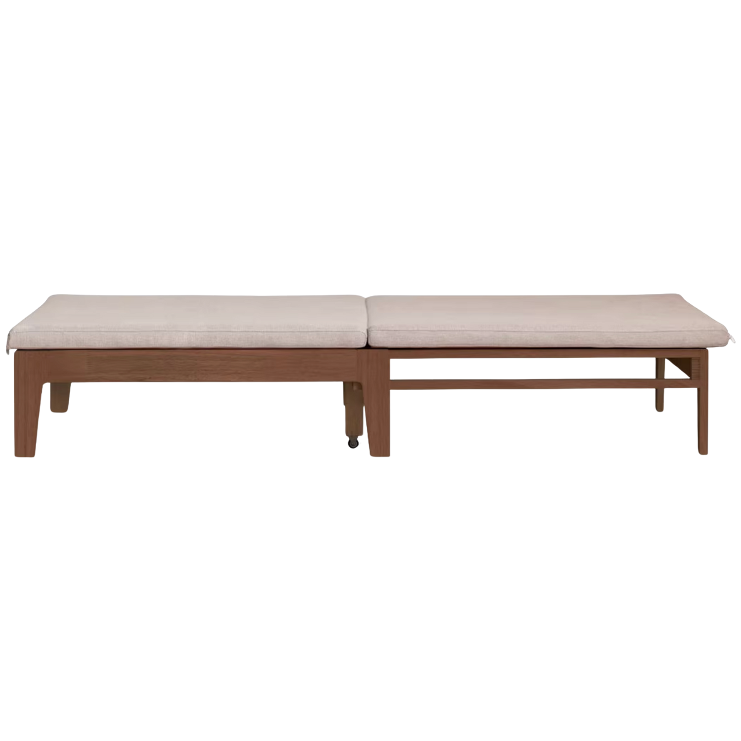 Oak, Beech, Solid Rubberwood Folding Single Retractable Sofa Bed.