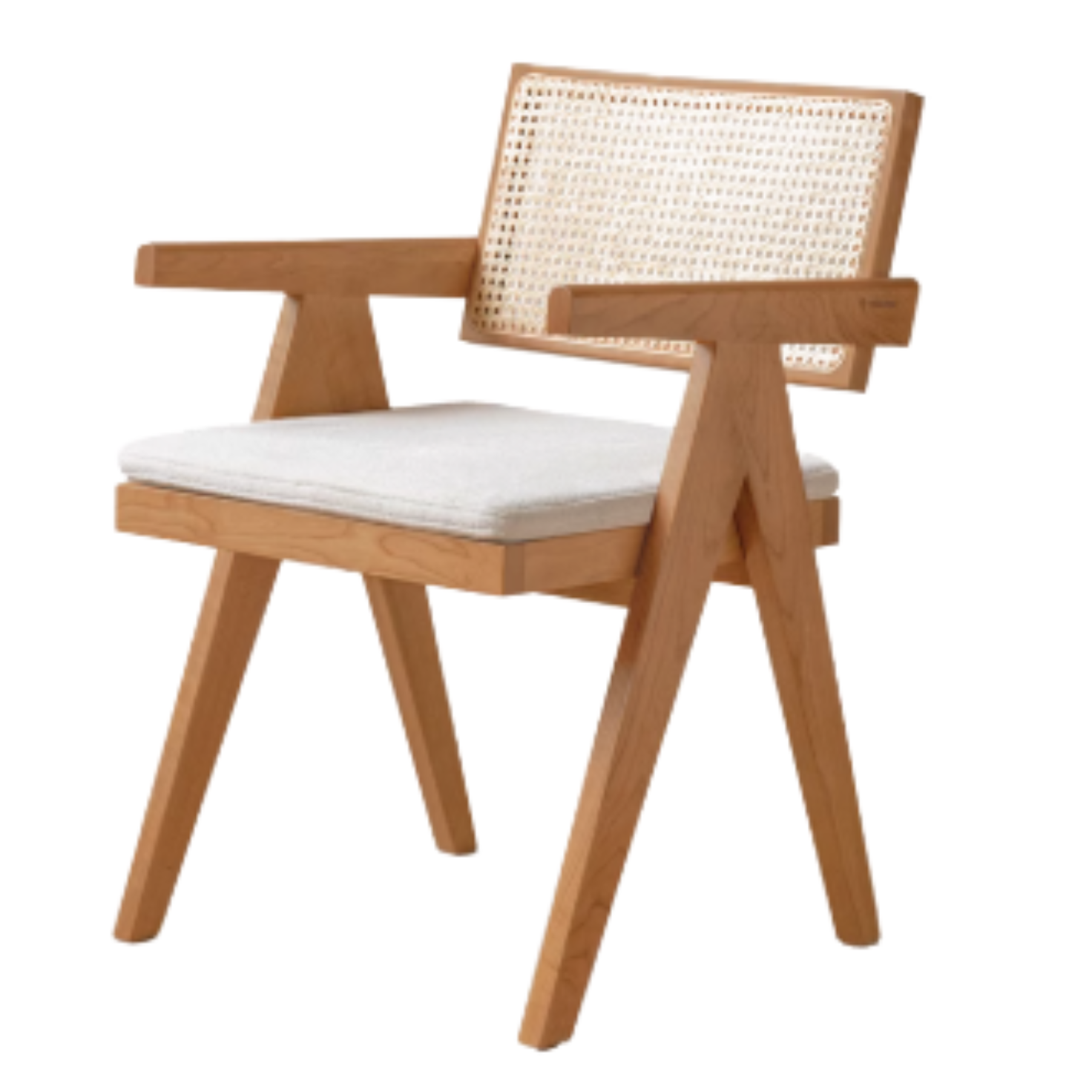 Ash, Cherry, Oak Solid Wood Rattan Smoked Chair