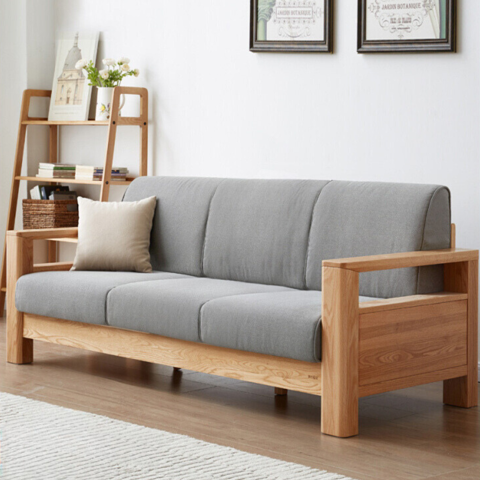 Oak solid wood armchair)
