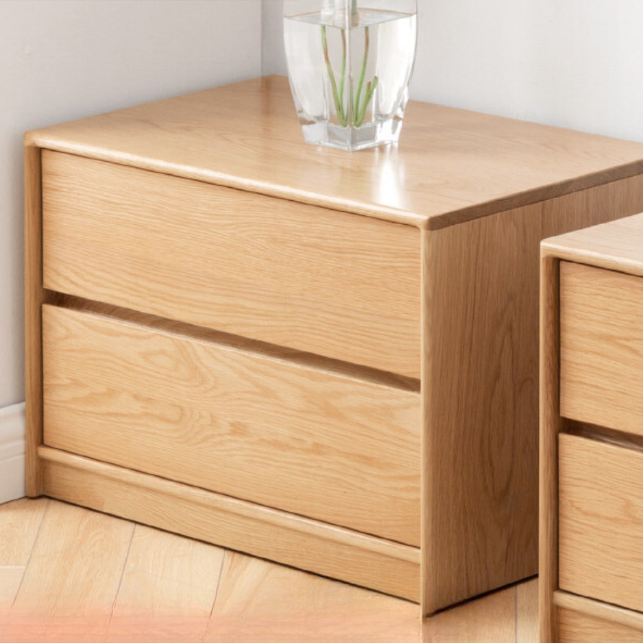 Oak solid wood TV side cabinet-