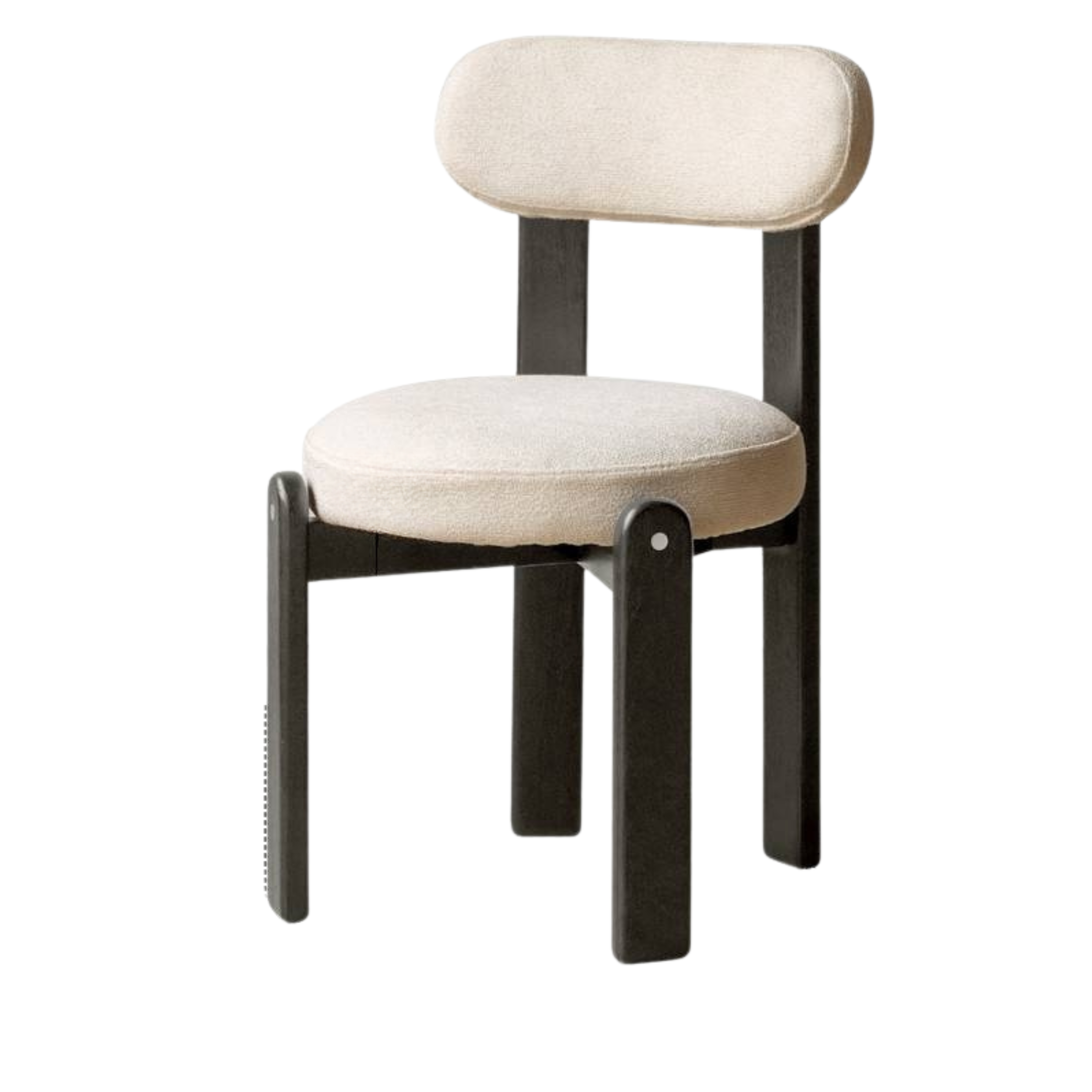 Beech, Solid Rubberwood Retro Style Dining Chair