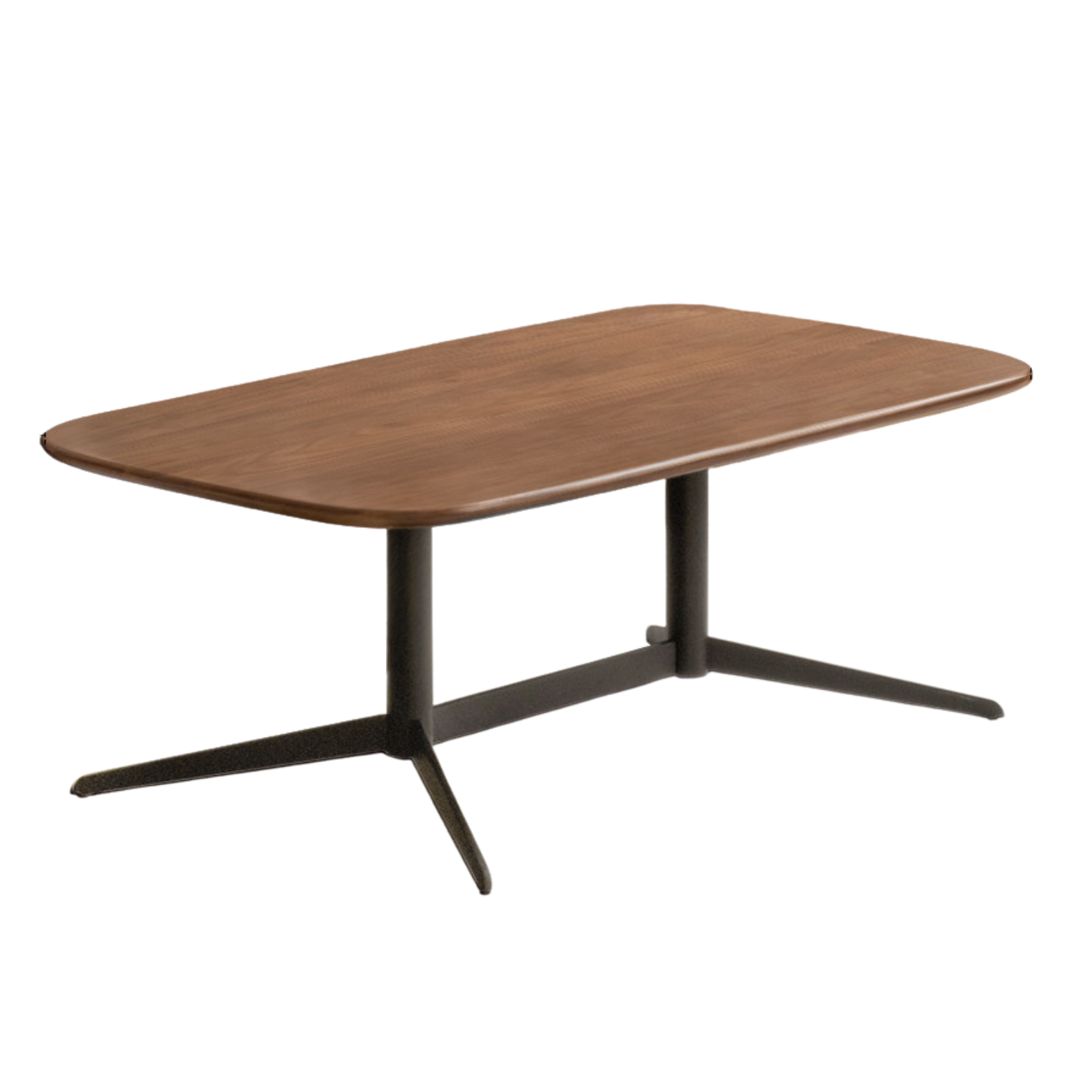 Black walnut solid wood modern iron high foot coffee table