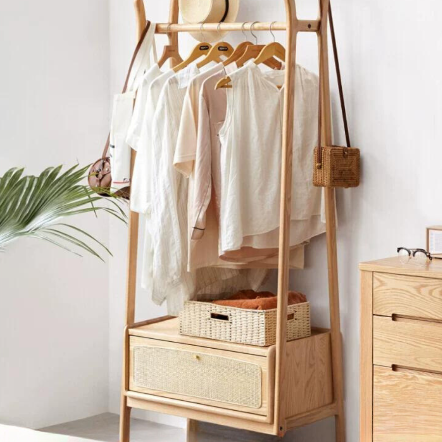 Сlothes hanger rack Oak solid wood-
