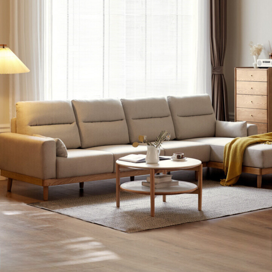 Oak solid wood corner sofa "