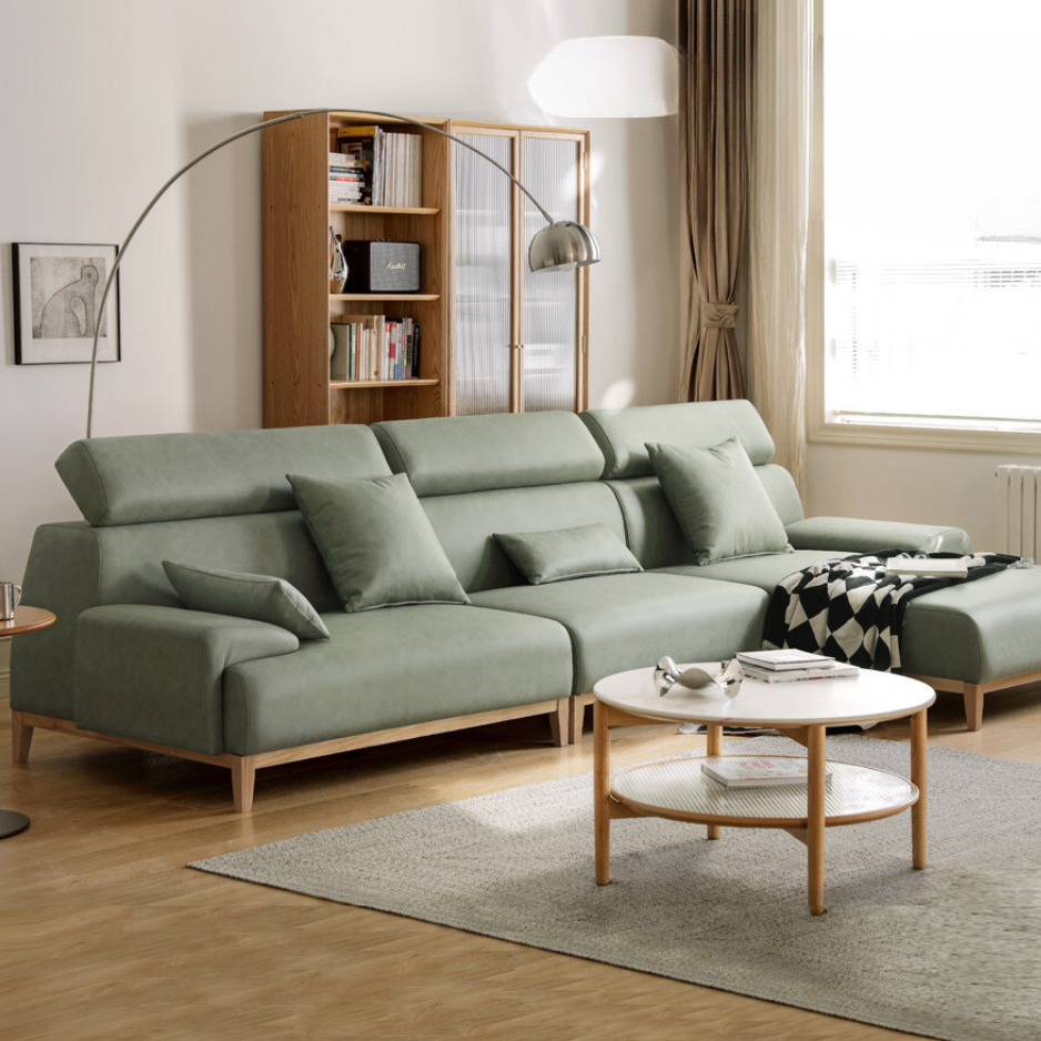 Fabric,  technical cloth sofa corner combination ash solid wood"