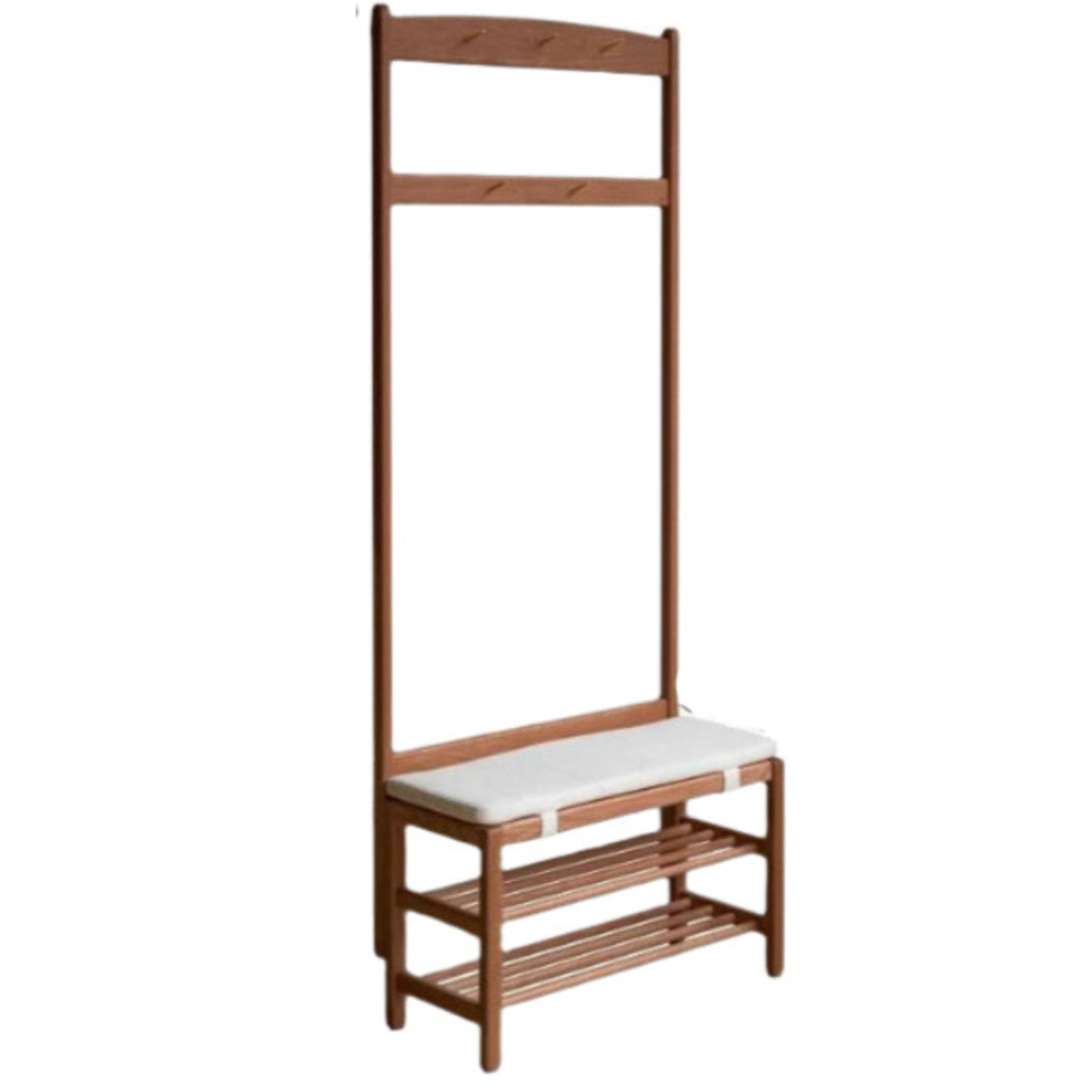 Oak, Beech Solid Wood Shoe Bench With Hanger