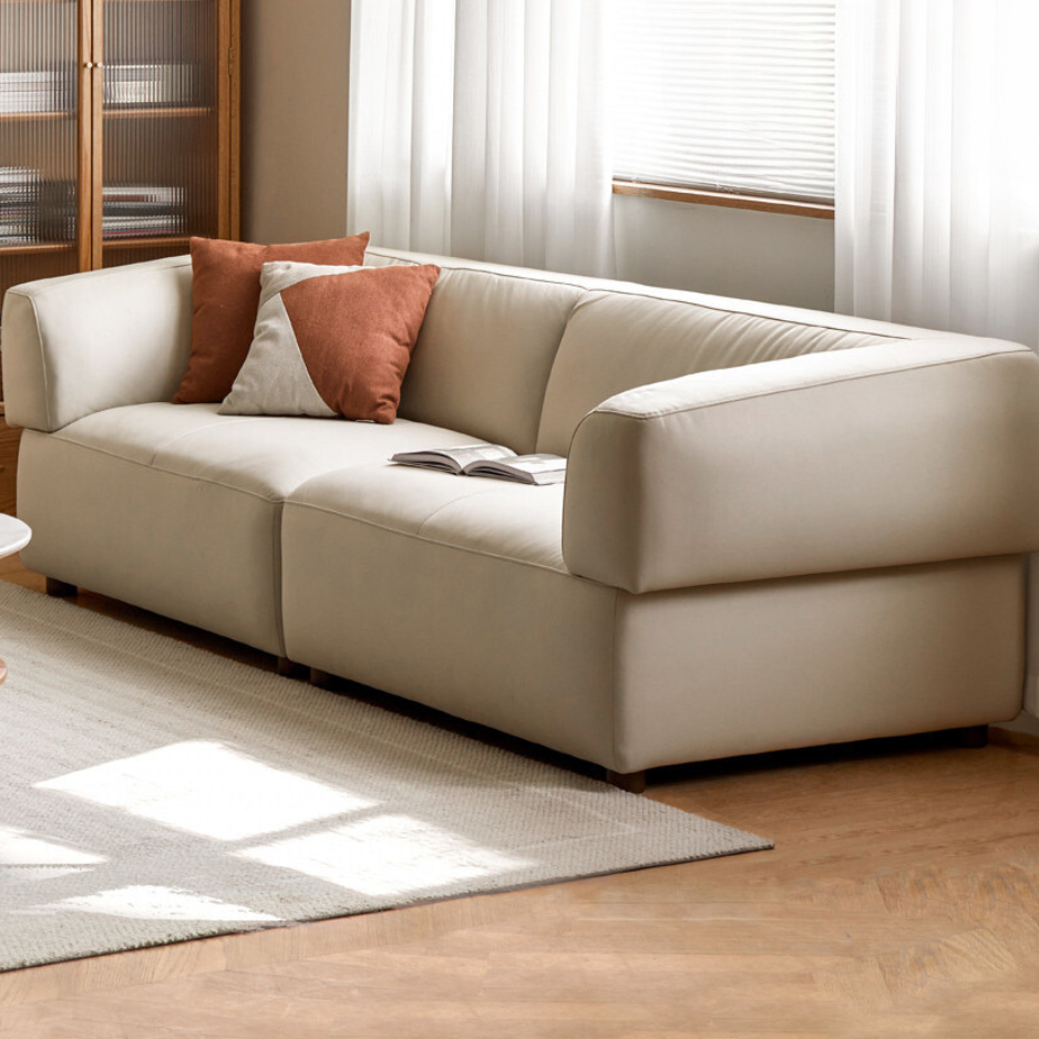 Technology Fabric Sofa Italian Light Luxury Tofu Block Sofa