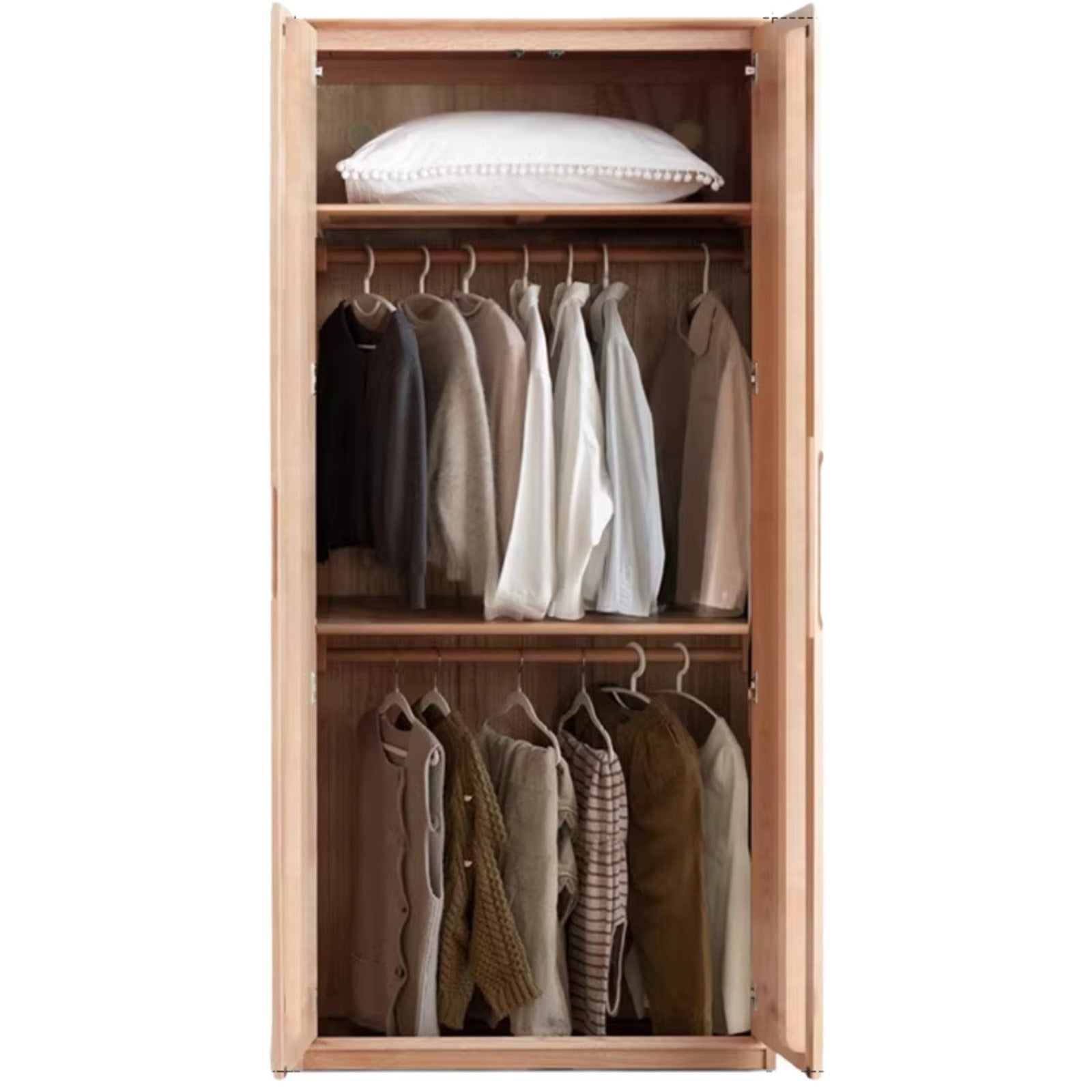 Oak, Ash Solid Wood Wardrobe.