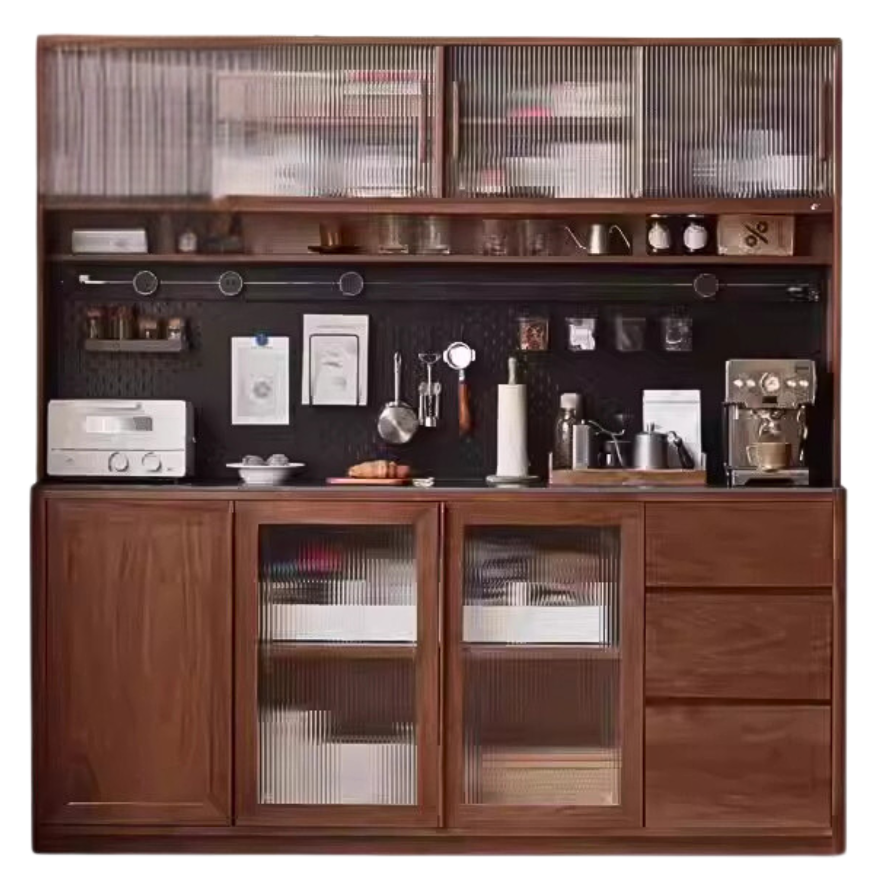 Black walnut, Ash solid wood sideboard hole storage ,