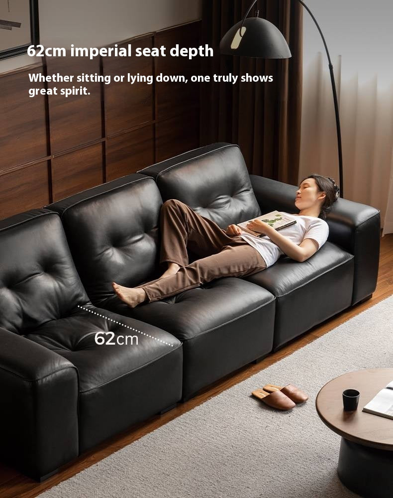 Light Luxury Black Diamond Straight Sofa