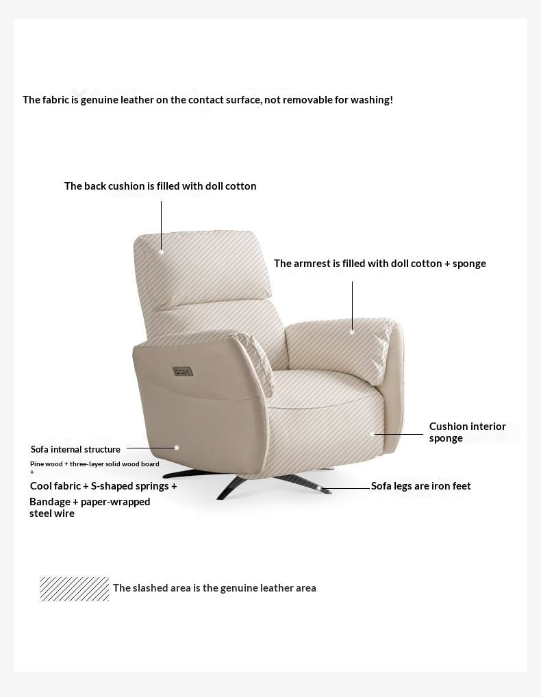 Genuine Leather Modern Functional Electric Chair