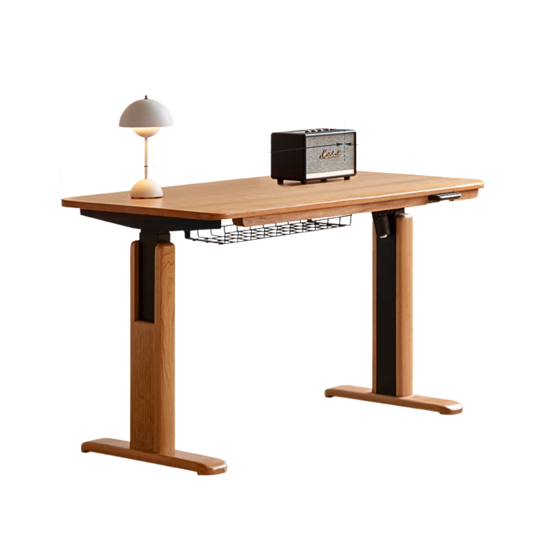 Cherry Wood  Electric Elevating Desk-