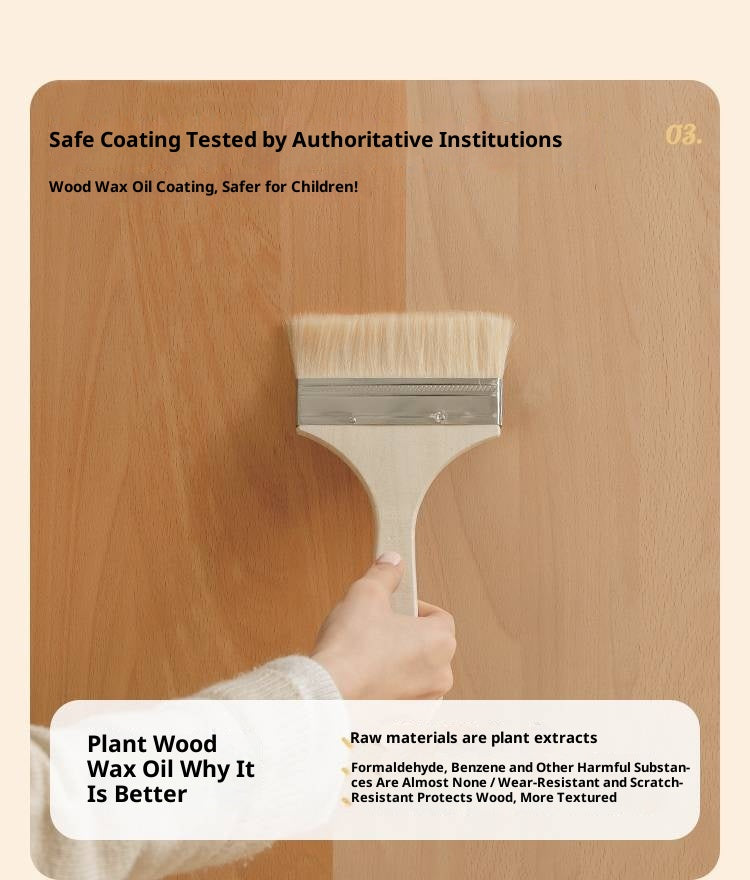 Solid Rubberwood Solid Wood Retro Style Kids Nightstand