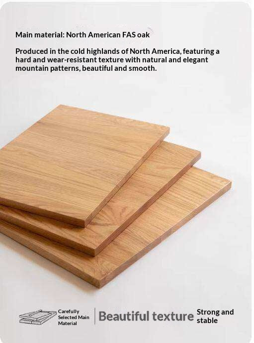 Oak Solid Wood Modern Rock Board Side High Buffet