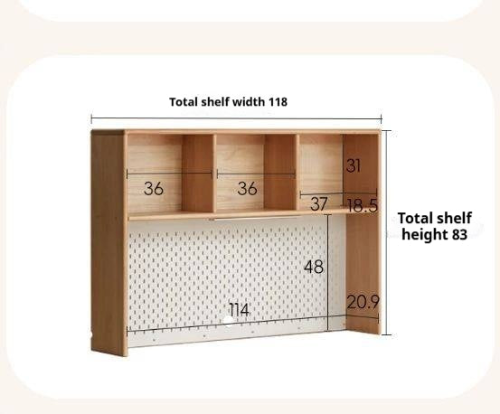 Oak Solid Wood Minimalist Kids Study Desk