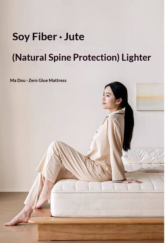 Zero-Glue Certified Natural Latex and Jute Mattress — Spring, Firm, Thick 22 cm