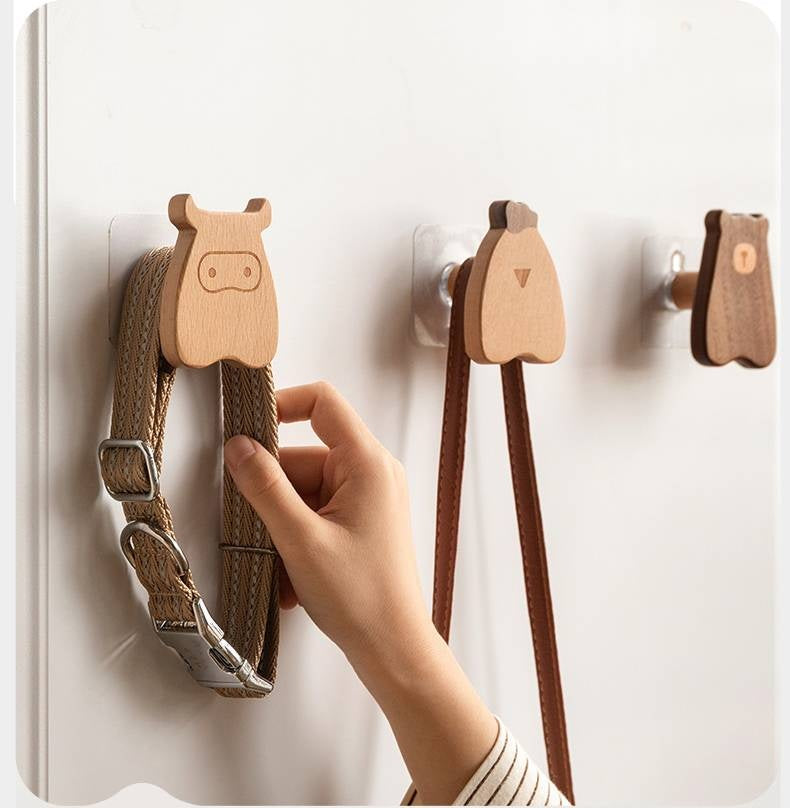 Beech Solid Wood Hook Hanging Clothes