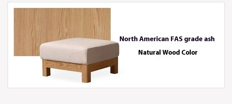 Oak, Ash, Poplar, Black Walnut Solid Wood Footstool Small Fabric Stool For Home
