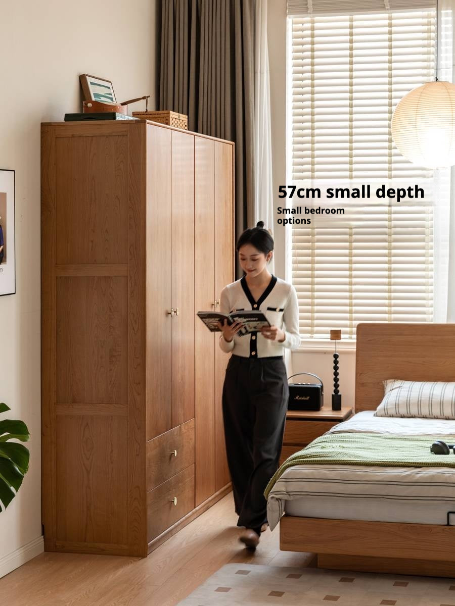 Сherry Solid Wood Exquisite Wardrobe.