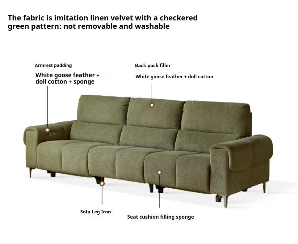 Fabric Electric-Retractable Sofa