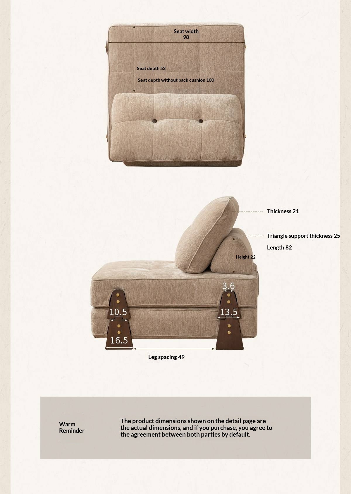 4-in-1 Convertible Ottoman Sofa Bed with Tufted Cushion