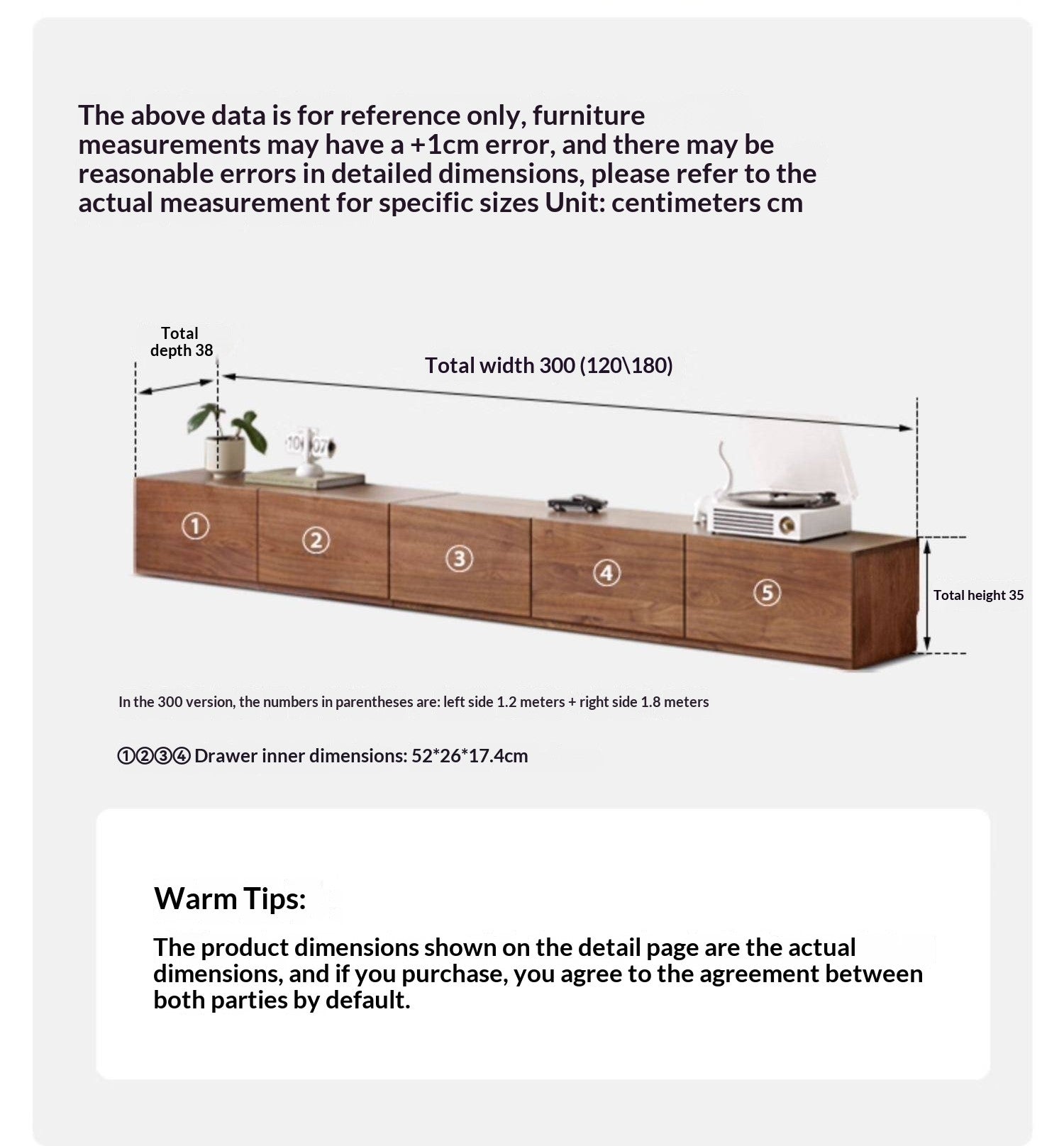 Black Walnut, Ash Solid Wood Floor Splicing Floor TV Cabinet.
