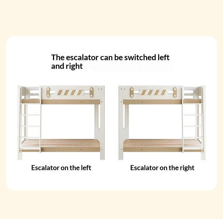 Rubberwood Solid Wood Children's Adult Bunk Bed