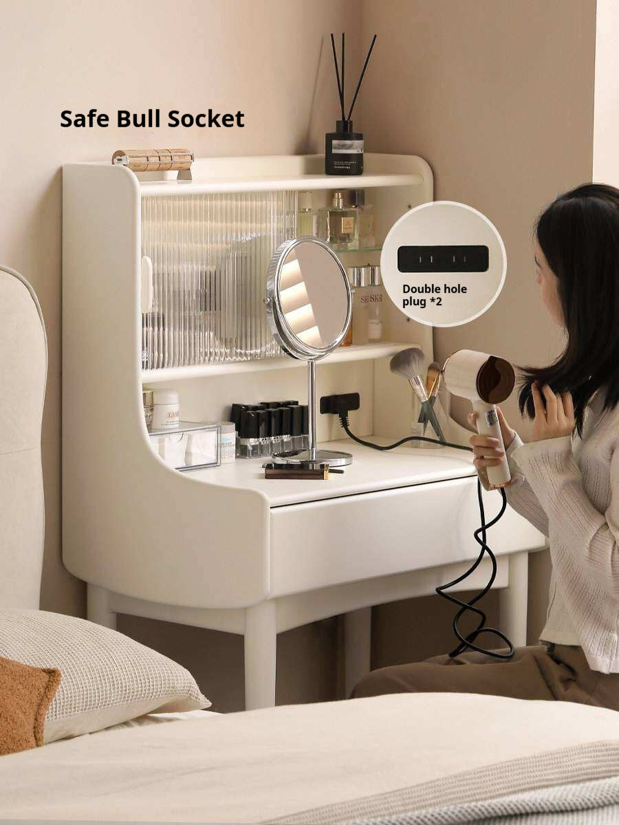 Solid RubberWood Cream Style Vanity Table.