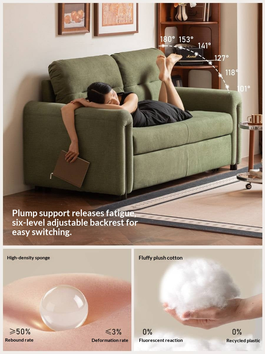 Loveseat Sleeper Sofa with Tufted Channel Back Cushions