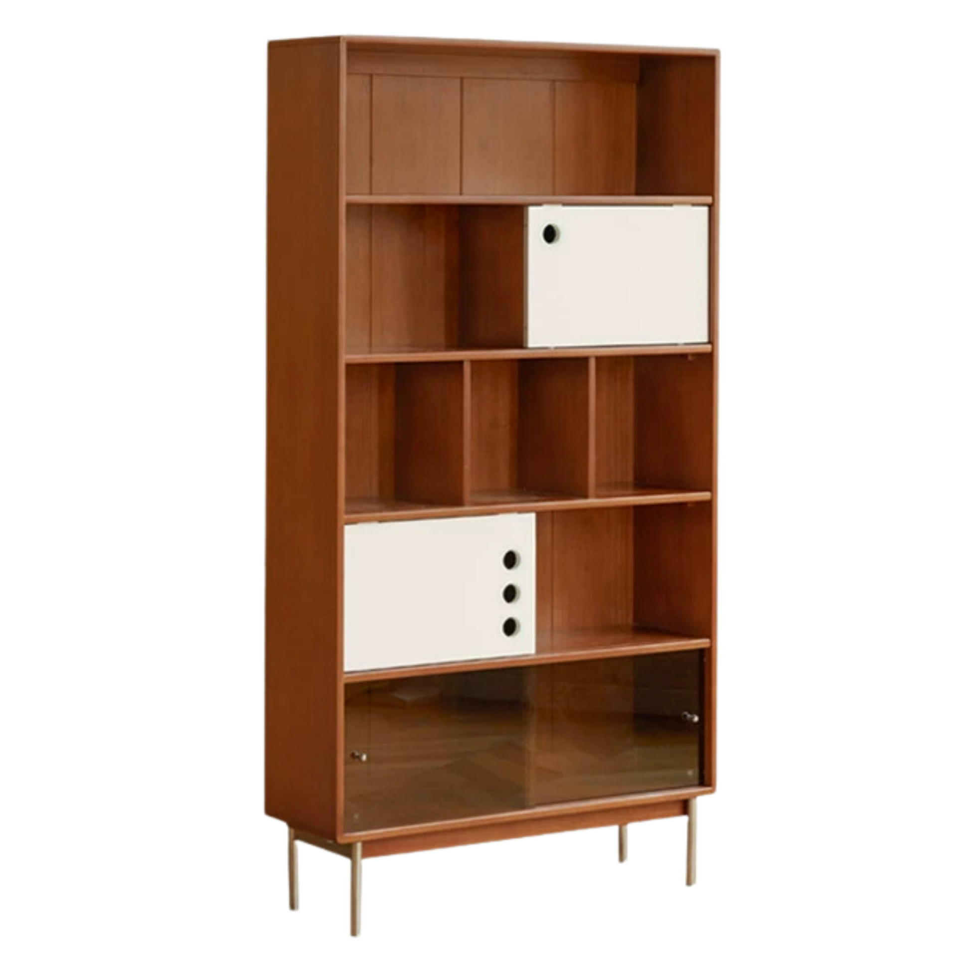 Poplar, Cherry Solid Wood Ancient Style Bookcase