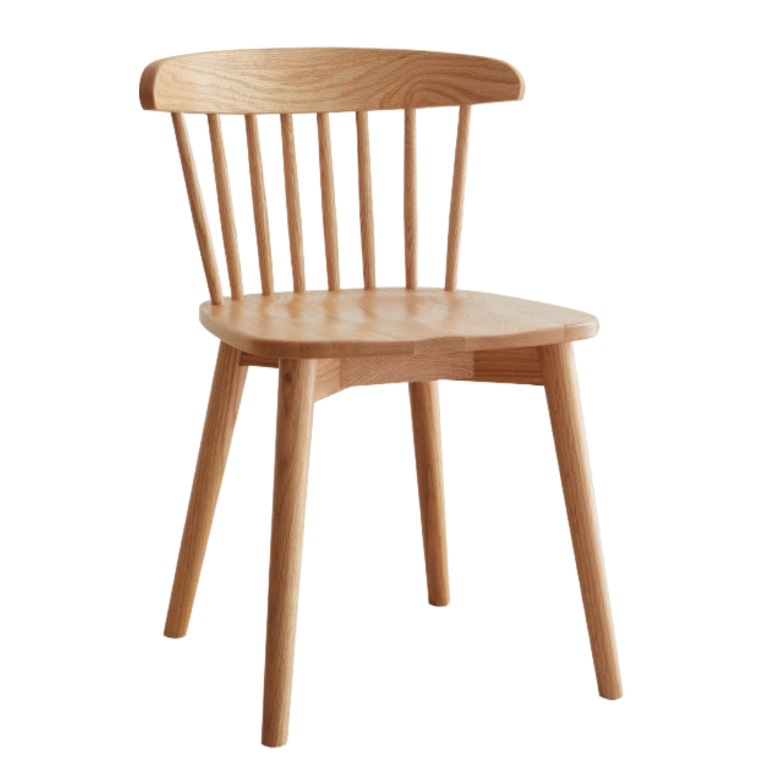 Oak, Cherry wood, Black Walnut Solid Wood 4 pcs set-Windsor Chair